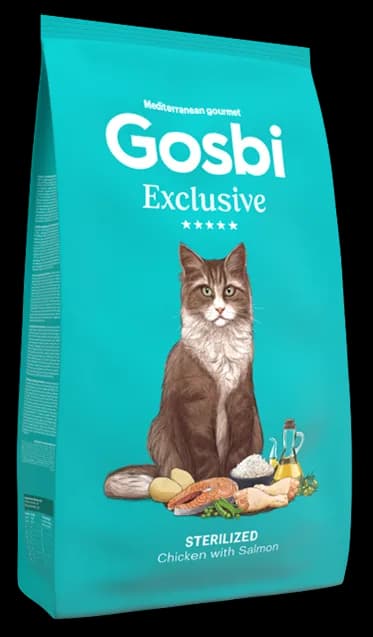 GOSBI EXCLUSIVE CAT CHICKEN & SALMON STERILIZED 1.5 Kg.