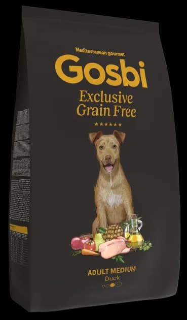 GOSBI EXCLUSIVE GRAIN FREE ADULT DUCK MEDIUM 12 Kg.