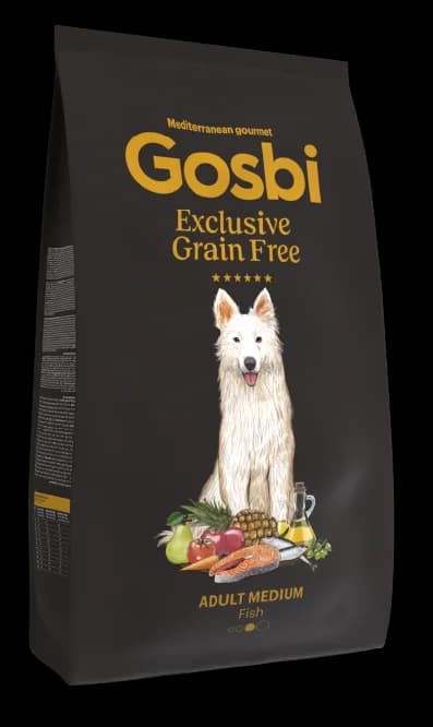 GOSBI EXCLUSIVE GRAIN FREE ADULT FISH MEDIUM 12 Kg.