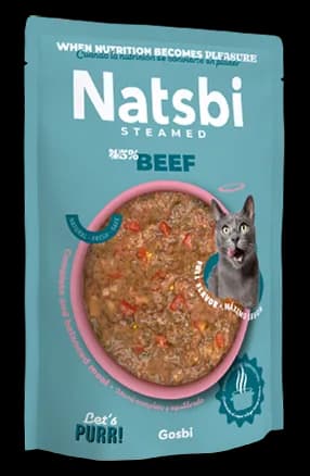 NATSBI CAT STEAMED BEEF 80 g.