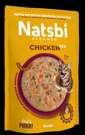 NATSBI CAT STEAMED CHICKEN 80 g.
